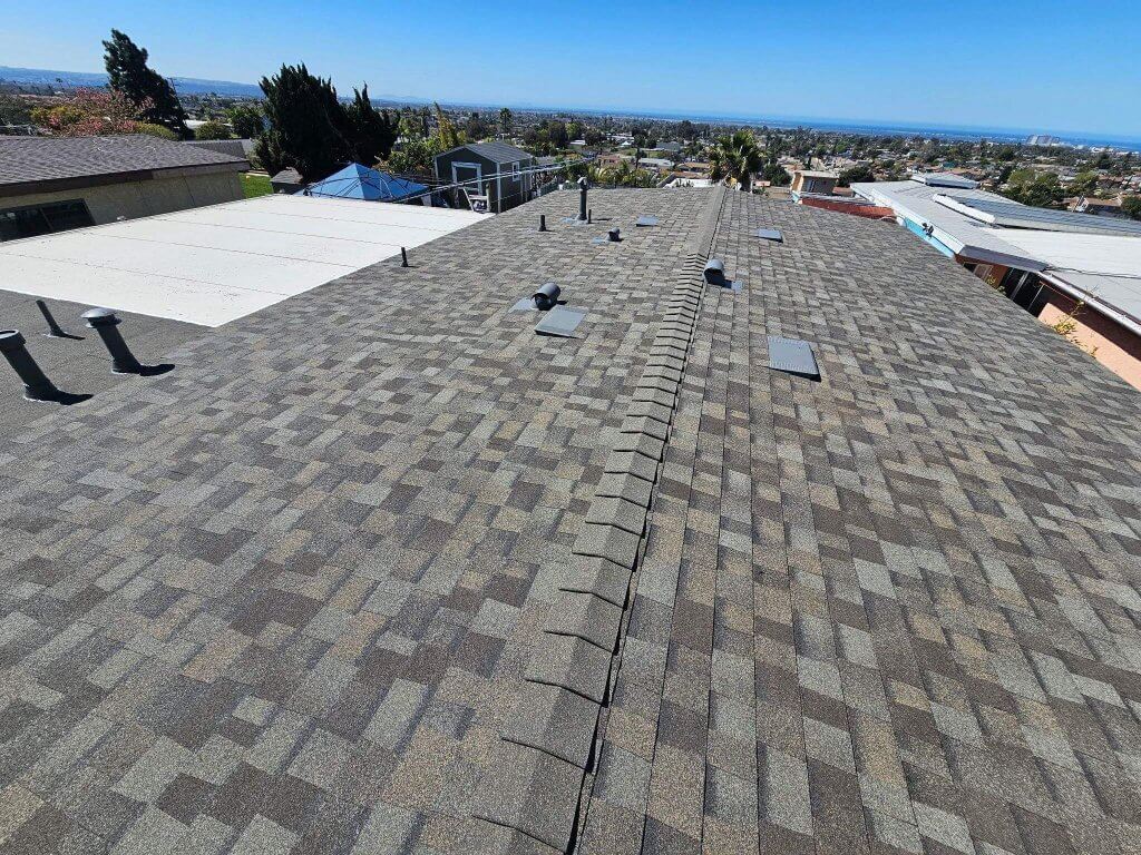 New San Diego Roof Installation by Alma Roofing - shingle roof
