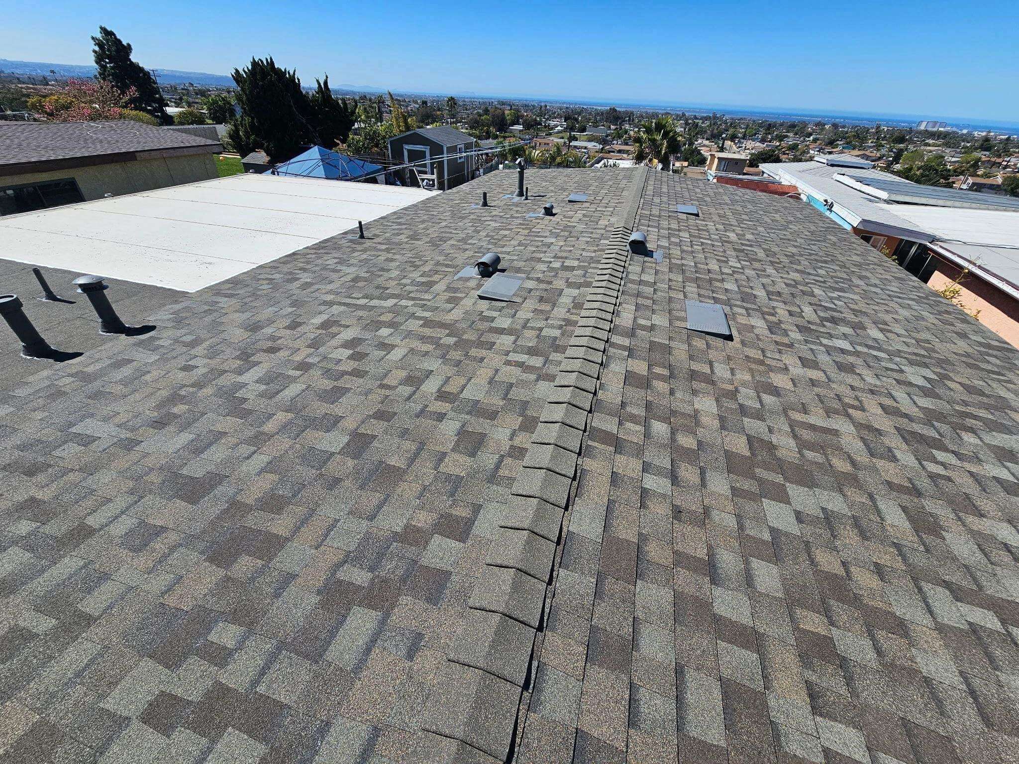 New San Diego Roof Installation by Alma Roofing - shingle roof