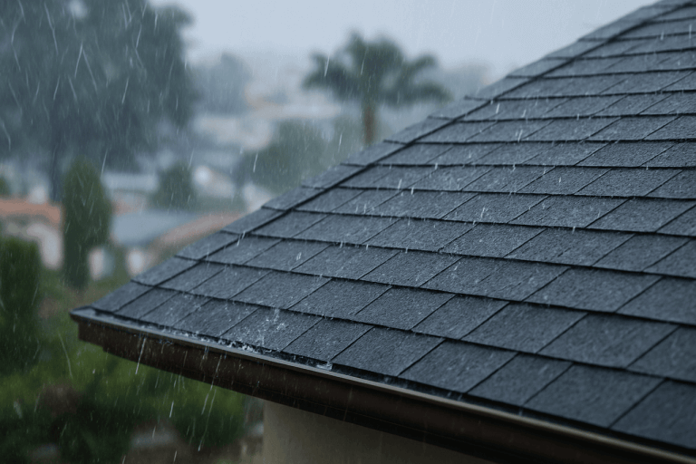 roof in rain in san diego county