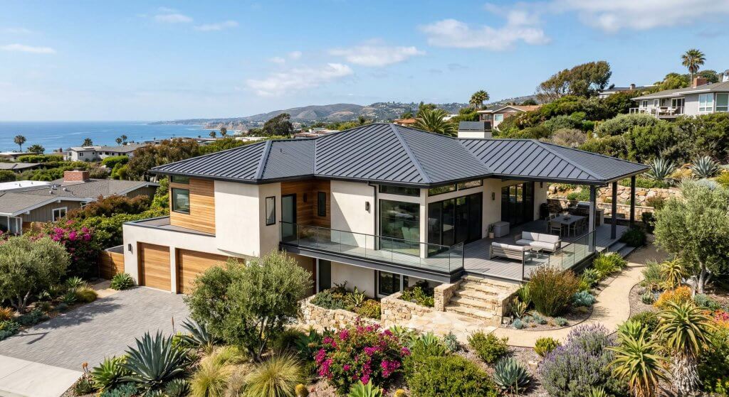 san diego metal roof on house - alma roofing